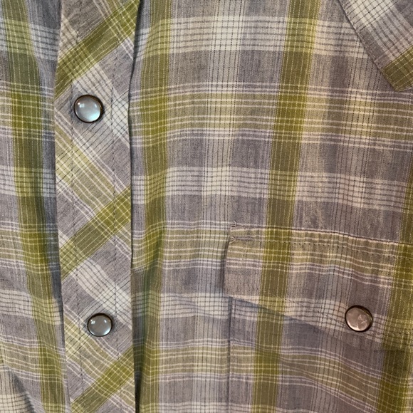 Plaid Pearl Snap Horny Toad XL - Picture 2 of 3